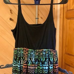 See You Monday high-low Aztec print dress